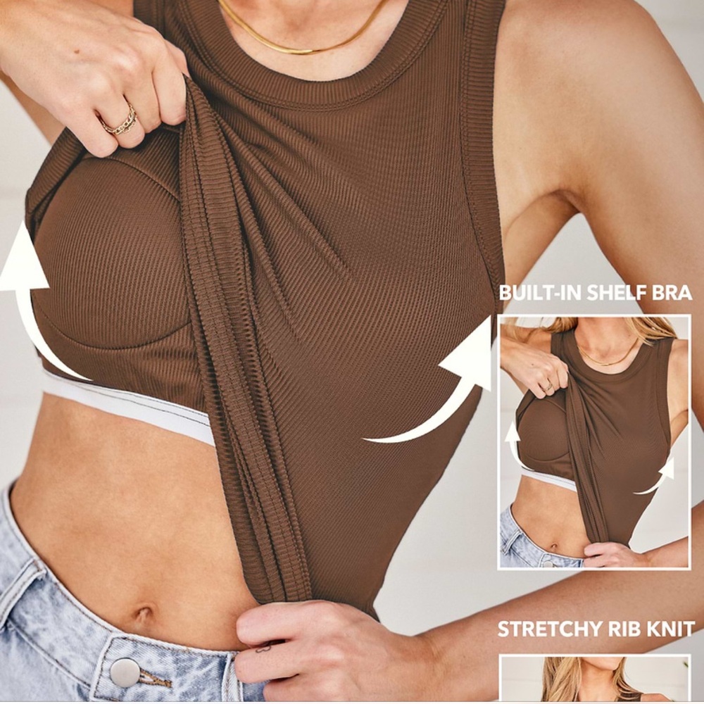 NWT Tank with built in bra